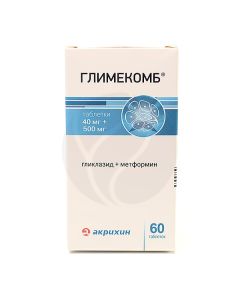 Glimecomb tablets 40 + 500mg, No. 60 | Buy Online