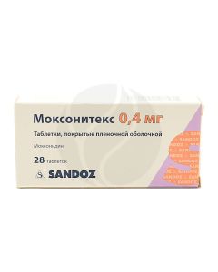 Moxonitex tablets 0.4mg, No. 28 | Buy Online