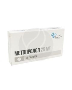 Metoprolol tablets 25mg, No. 60 | Buy Online