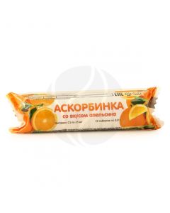 Ascorbic acid with sugar Orange tablets dietary supplements, 25mg | Buy Online