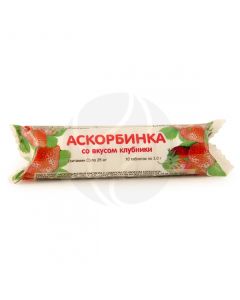 Ascorbic acid with sugar Strawberry tablets dietary supplements, 25mg | Buy Online
