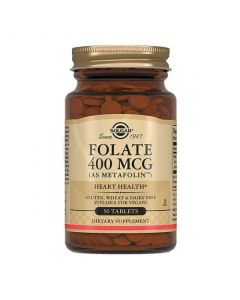 Solgar Folate (Metafolin) tablets dietary supplements 400mkg, No. 50 | Buy Online