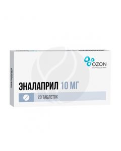 Enalapril tablets 10mg, No. 20 | Buy Online