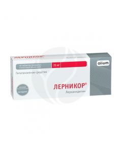 Lernicor tablets p / o 20mg, No. 30 | Buy Online