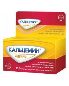 Buy cheap calcium carbonate, Kolekaltsyferol, copper oxide, Sodium borate, zinc oxide, manganese sulfate | Calcemin Advance tablets, 120 pcs. online www.buy-pharm.com