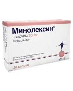 Buy cheap Minocycline | Minolexin capsules 50 mg, 20 pcs. online www.buy-pharm.com