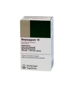 Buy cheap Ypratropyya bromide, fenoterol | Berodual N inhalation aerosol, 200 doses, 10 ml online www.buy-pharm.com