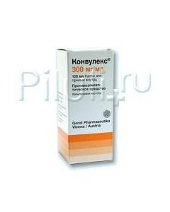 Buy cheap Valproevaya acid | Konvuleks drops for oral administration 300 mg / ml, 100 ml online www.buy-pharm.com