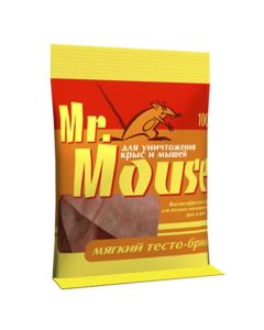 Mr. Mouse (Mister Mouse) paraffin briquette from rodents 100g - cheap price - buy-pharm.com