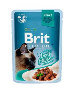 Brit Premium Gravy Beef fillets for cats beef fillet pieces in sauce, spider 85g - cheap price - buy-pharm.com