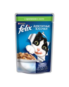 Felix (Felix) for cats Rabbit appetizing pieces in spider jelly 85g - cheap price - buy-pharm.com