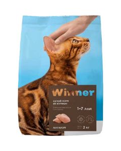 WINNER dry food for adult cats of all breeds chicken 2kg - cheap price - buy-pharm.com