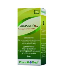 Aversect K & S 0.5% injectable from nematodes and arachno-entomoses 5ml - cheap price - buy-pharm.com