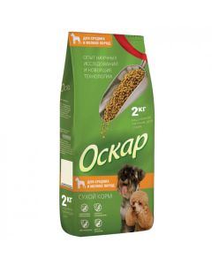 Oscar dry food for dogs of medium and small breeds 2,2 kg - cheap price - buy-pharm.com