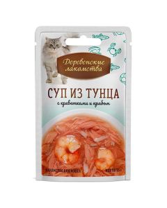 Rustic delicacies Tuna soup with shrimps and crab for cats 35g - cheap price - buy-pharm.com