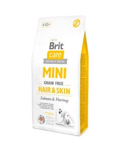Brit (Brit Care Mini Hair & Skin) with salmon for dogs of mini breeds with wool req. leaving 2kg - cheap price - buy-pharm.com