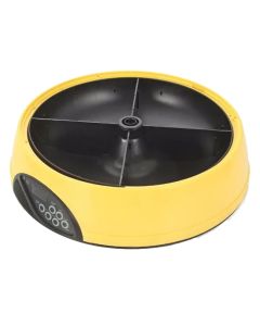 Petwant auto feeder 4-section, yellow 2l - cheap price - buy-pharm.com