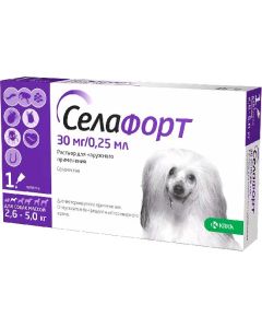 Selafort 30mg for dogs weighing 2.6-5kg (1 pipette 0.25ml) - cheap price - buy-pharm.com