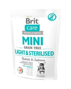 Brit Care Mini Light & Sterilized for overweight mini breed dogs, sterilized 400g - cheap price - buy-pharm.com