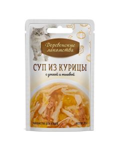 Rustic delicacies Chicken soup with duck and pumpkin for cats 35g - cheap price - buy-pharm.com