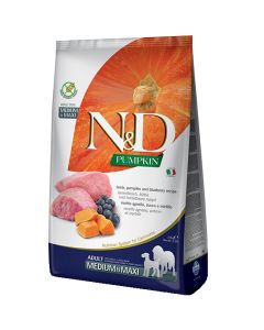 Farmina N&D Adult Medium & Maxi) food for dogs of medium and large breeds lamb, blueberries, pumpkin 12kg - cheap price - buy-pharm.com