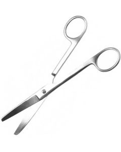 Straight surgical blunt scissors, length 170mm - cheap price - buy-pharm.com