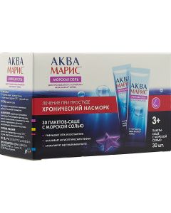 Buy Aqua Maris Sea salt for rinsing the nose Means for the Aqua Maris device, watering can, pak-sachet, # 30 | Online Pharmacy | https://buy-pharm.com