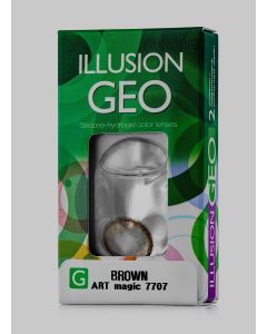 Buy Colored contact lenses ILLUSION Magic 1 month, -2.00 / 14.2 / 8.6, brown, 2 pcs. | Online Pharmacy | https://buy-pharm.com
