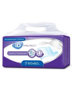 Buy Medical diaper iD ID Disposable absorbent diapers for adults Protect 60 x 60 cm 30 pcs, 60 x 60 cm, 30 pcs | Online Pharmacy | https://buy-pharm.com