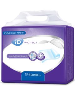 Buy Medical diaper iD ID Disposable absorbent diapers for adults Protect 60 x 90 cm 30 pcs, 60 x 90 cm, 30 pcs | Online Pharmacy | https://buy-pharm.com