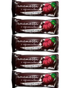 Buy Hematogen with prunes in chocolate glaze. A set of 5 pieces of 45 grams. EXON (BELARUS). | Online Pharmacy | https://buy-pharm.com