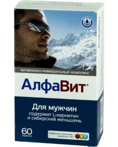 Buy Vitamin-mineral complex Alphabet 'For Men', 60 tablets | Online Pharmacy | https://buy-pharm.com