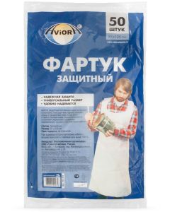 Buy Protective apron Aviora, white, 81 х 125 cm, 50 pieces | Online Pharmacy | https://buy-pharm.com