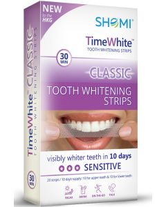 Buy Teeth whitening strips Shomi Time White Classic 10 Day with a new formula without hydrogen peroxide 20 strips - 10 pairs | Online Pharmacy | https://buy-pharm.com