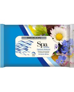 Buy BioCos Wet wipes 'SPA Aroma. Spring flowers', 15 pcs | Online Pharmacy | https://buy-pharm.com