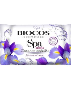 Buy BioCos Wet wipes 'SPA Aroma. Japanese iris', 15 pcs | Online Pharmacy | https://buy-pharm.com