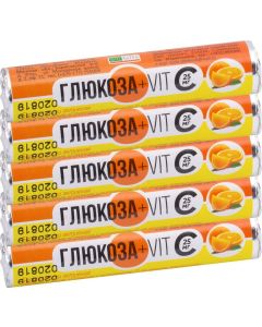 Buy Glucose + VitS Bioterra with orange flavor, tablets 2.6 g No. 14 (roll) x 5 (block of 5 rolls) | Online Pharmacy | https://buy-pharm.com