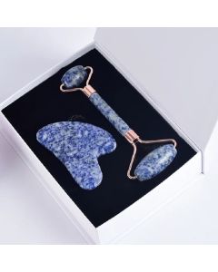 Buy ADVA Set for massage Guasha, Rollerball + scraper Heart from sodalite | Online Pharmacy | https://buy-pharm.com