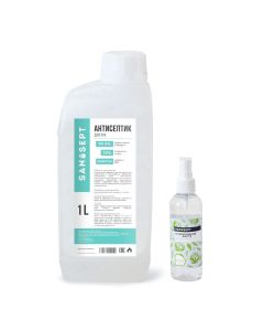 Buy San Sept Antiseptic (sanitizer) for hands and surfaces 1 liter + bottle 100 ml, alcohol 70%, aloe aroma | Online Pharmacy | https://buy-pharm.com