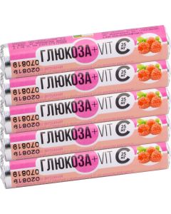 Buy Glucose + vitS Bioterra with raspberry flavor, tablets 2.6 g No. 14 (roll) x 5 (block of 5 rolls) | Online Pharmacy | https://buy-pharm.com