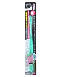 Buy Create Toothbrush with a narrow cleaning head and super fine bristles, soft, color: green | Online Pharmacy | https://buy-pharm.com