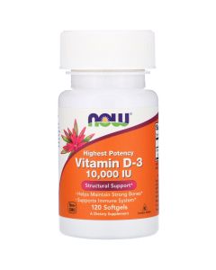 Buy Now Foods, Vitamin D-3, 10,000 IU, 120 Softgels  | Online Pharmacy | https://buy-pharm.com