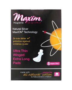 Buy Maxim Hygiene Products, Ultra Thin Wing Pads, Super Plus, 8 Pads  | Online Pharmacy | https://buy-pharm.com