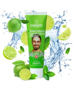 Buy Toothpaste Synergetic Active protection 'LIME + MINT 'natural, fluoride-free, 100g | Online Pharmacy | https://buy-pharm.com
