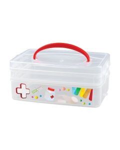 Buy Universal box with handle and decor 'MULTI BOX' 2 SECTIONS, 245Х160х165 ММ | Online Pharmacy | https://buy-pharm.com
