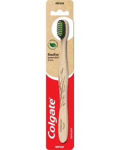 Buy Toothbrush Colgate Bamboo, with charcoal, soft, CN08010A_1, black, green | Online Pharmacy | https://buy-pharm.com