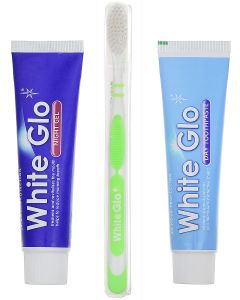 Buy 'White Glo' toothpaste, day + Night gel + Toothbrush, color: light green | Online Pharmacy | https://buy-pharm.com