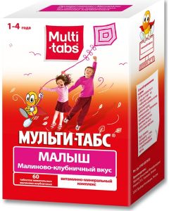 Buy Multi-tabs Kid Chewable tablets, raspberry-strawberry flavor, # 60  | Online Pharmacy | https://buy-pharm.com