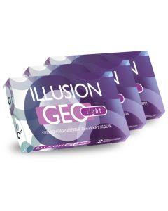 Buy ILLUSION Geolight contact lenses-6 pieces Two-week, -1.00 / 14.2 / 8.7, transparent, 6 pcs. | Online Pharmacy | https://buy-pharm.com