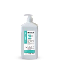 Buy San Sept Antiseptic (sanitizer) for hands and surfaces with a dispenser, 1 liter, alcohol 70%, aroma aloe | Online Pharmacy | https://buy-pharm.com